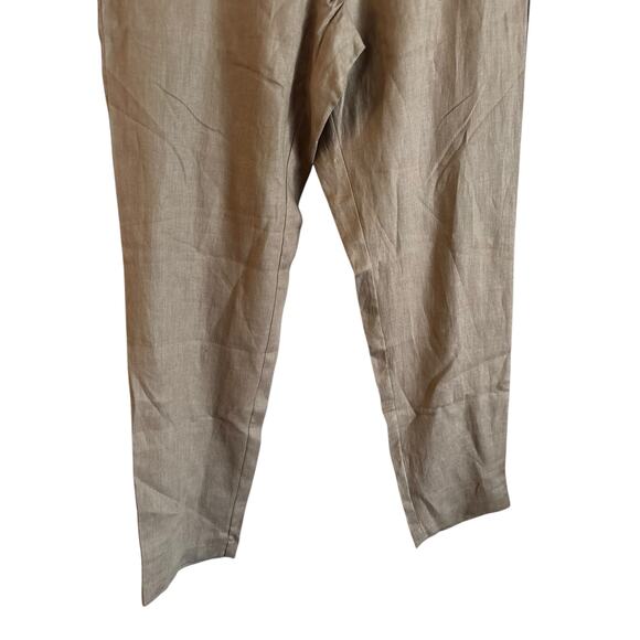 NWT Mango MNG Men’s 100% Linen Pants Slim Fit Trousers Size 32 Brown Pockets - Picture 3 of 6